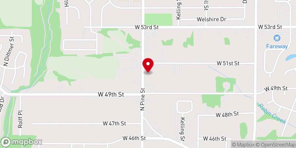 Map showing location of North Pine Church of God