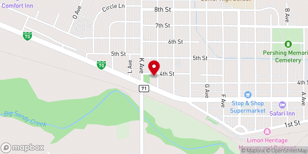 Map showing location of Limon Bible Chapel