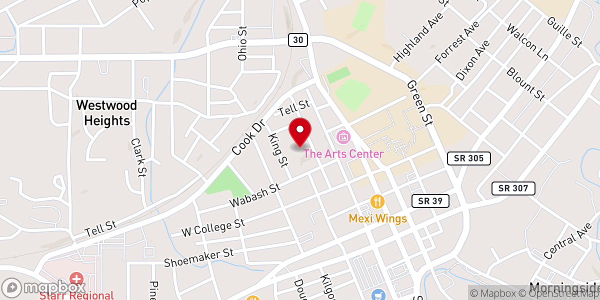 Map showing location of Greater Mt Pleasant Baptist Church