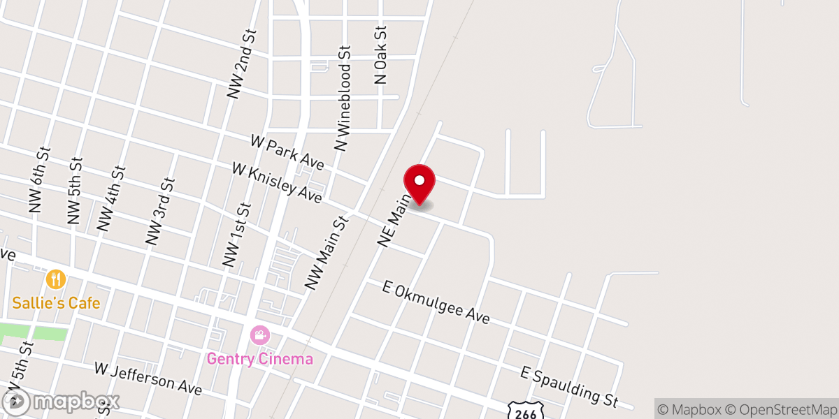 Map showing location of Mt. Calvary Baptist Church; Rev. George Johnson, Pastor.