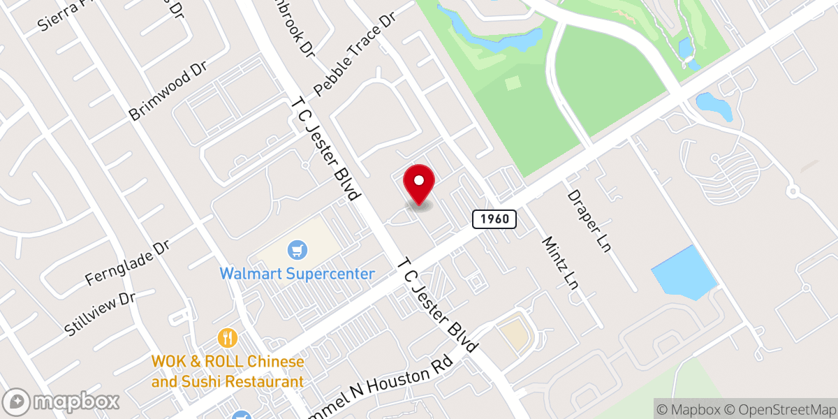 Map showing location of Northwoods Presbyterian Church