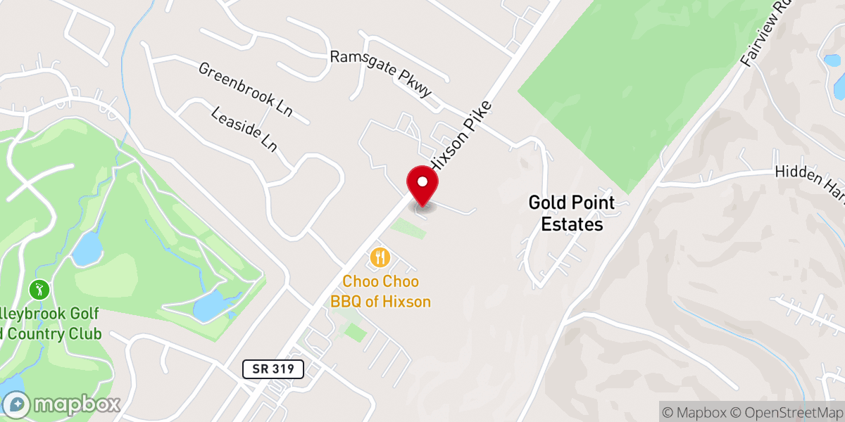 Map showing location of Hixson Seventh-day Adventist Church