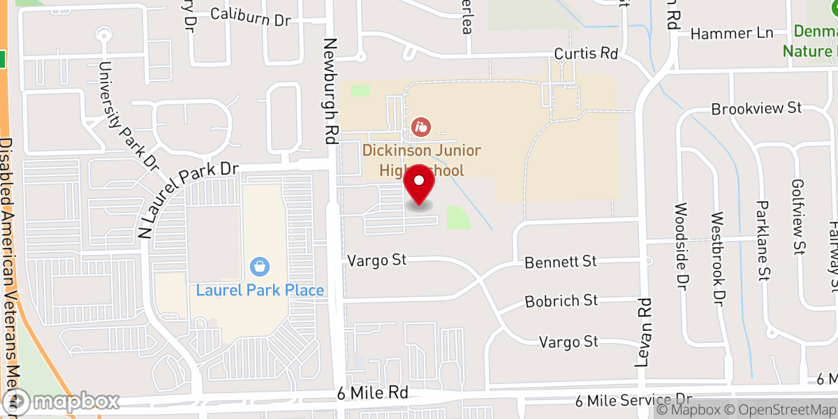 Map showing location of St. Colette Catholic Church