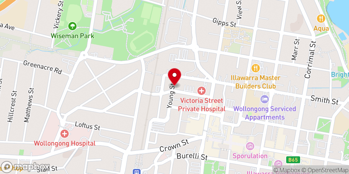 Map showing location of Wollongong Seventh-day Adventist Church
