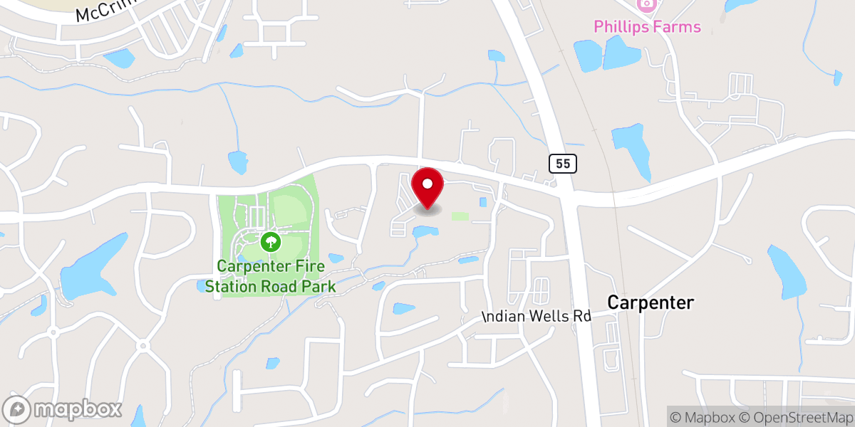 Map showing location of Crosspointe Church