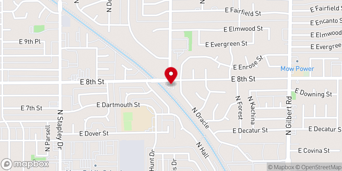Map showing location of 8th Street Church of Christ