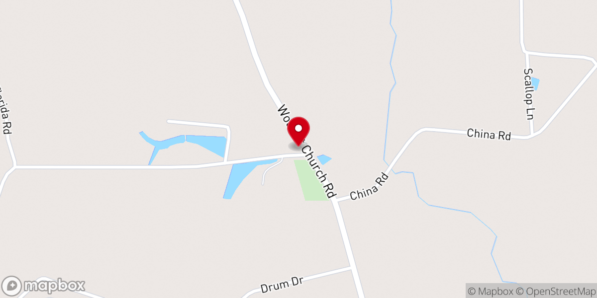 Map showing location of Wesley Chapel Wolf Pit Church