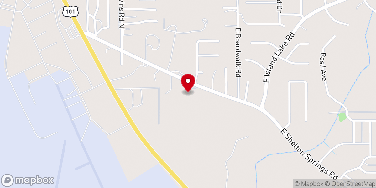 Map showing location of Shelton Church of the Nazarene