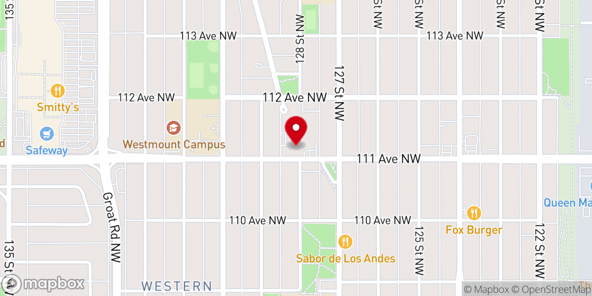 Map showing location of St. Andrew's Catholic Church