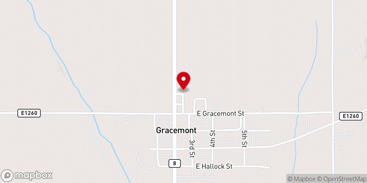 Map showing location of Gracemont Church Of Christ