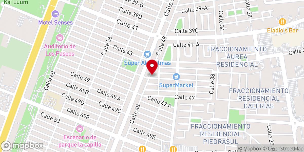 Map showing location of Capilla Espíritu Santo