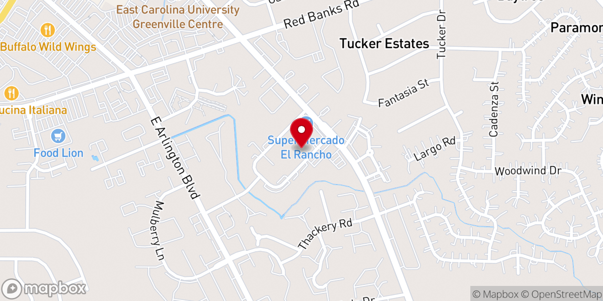 Map showing location of Unitarian Universalist Congregation