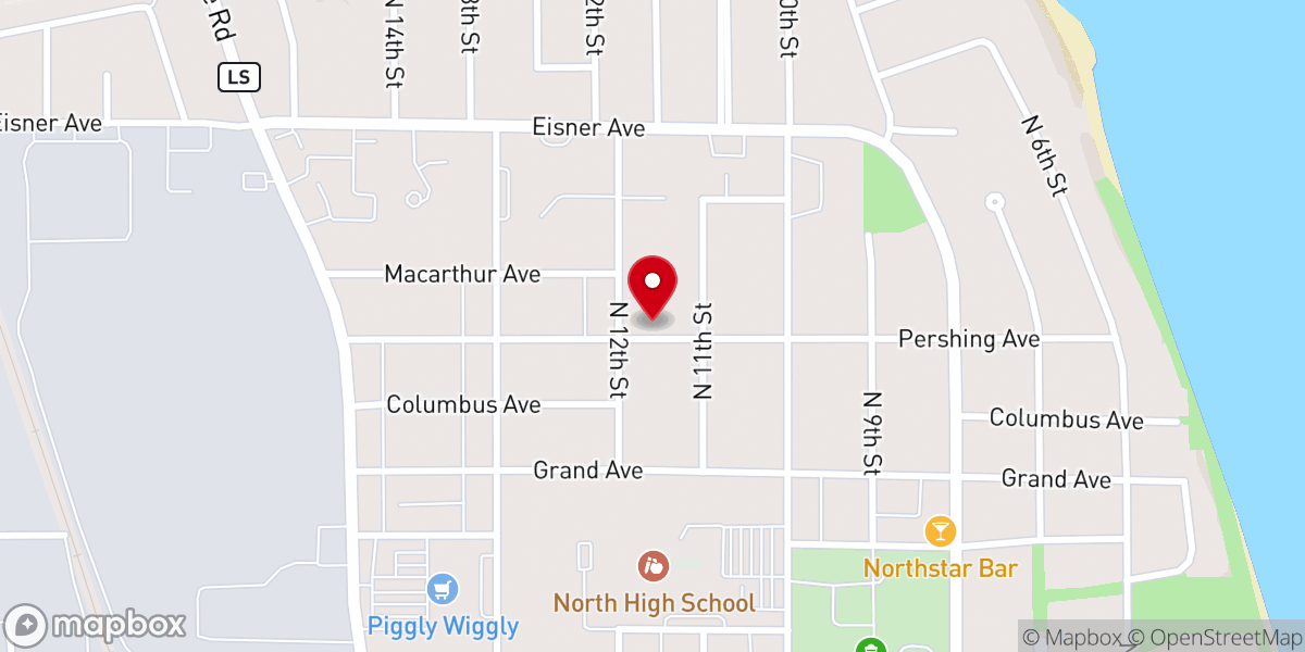 Map showing location of Sheboygan Community Church Of Christ