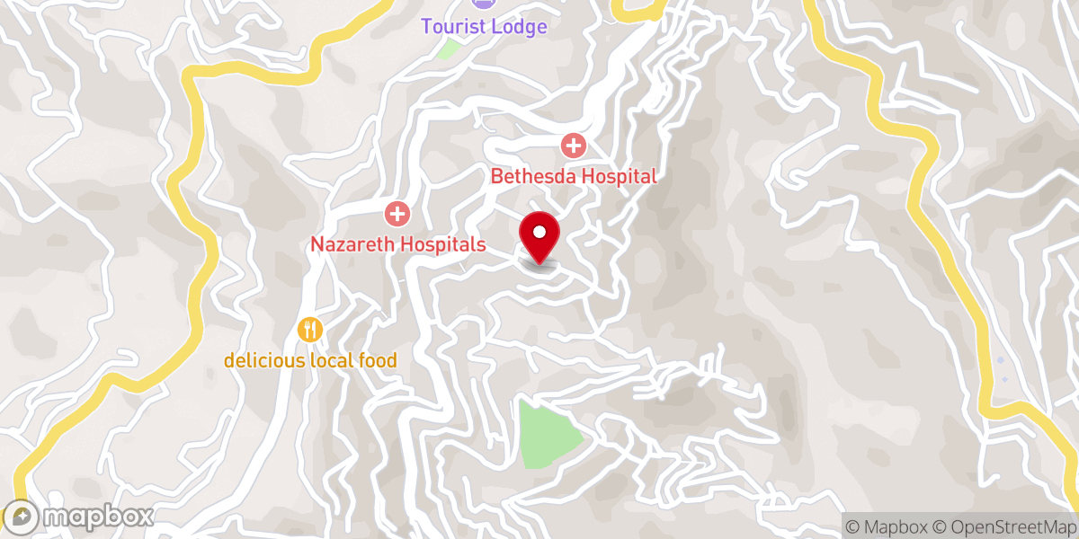 Map showing location of Ramhlun North Presbyterian Church