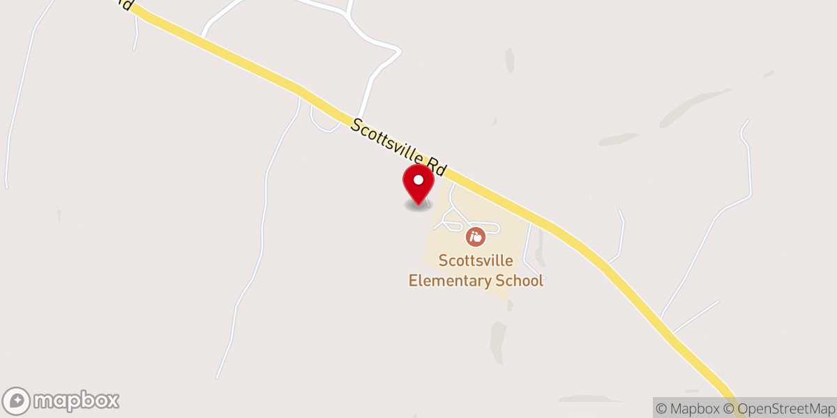 Map showing location of Calvary Baptist Church