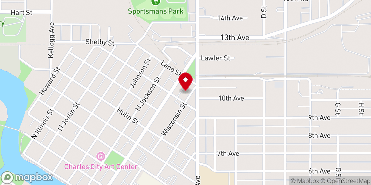 Map showing location of AA-Hope House