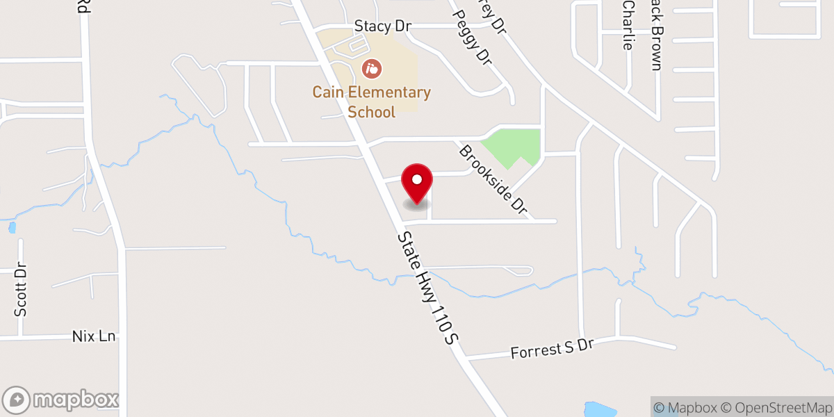 Map showing location of Gateway Baptist Church