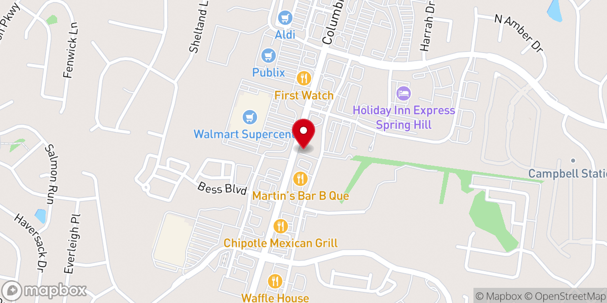 Map showing location of Christian Brothers Automotive Spring Hill