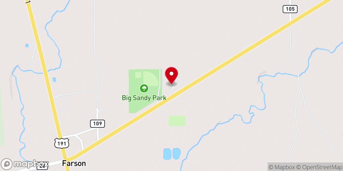 Map showing location of Eden Valley Baptist Church