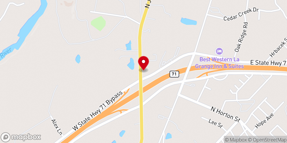 Map showing location of Back Porch BBQ & GRILL