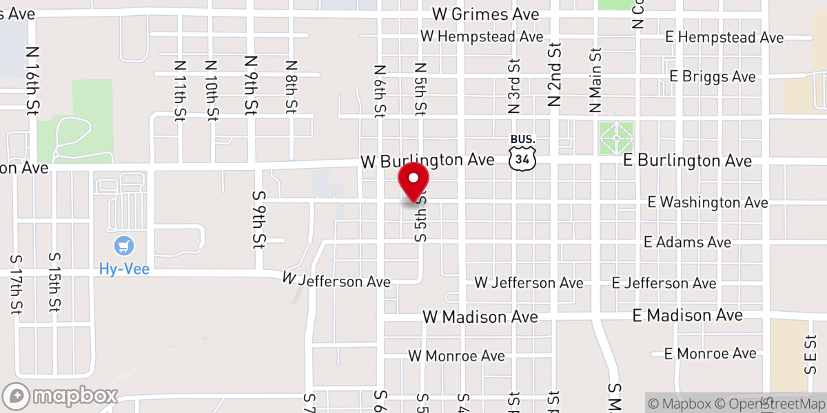 Map showing location of New Life Community Church