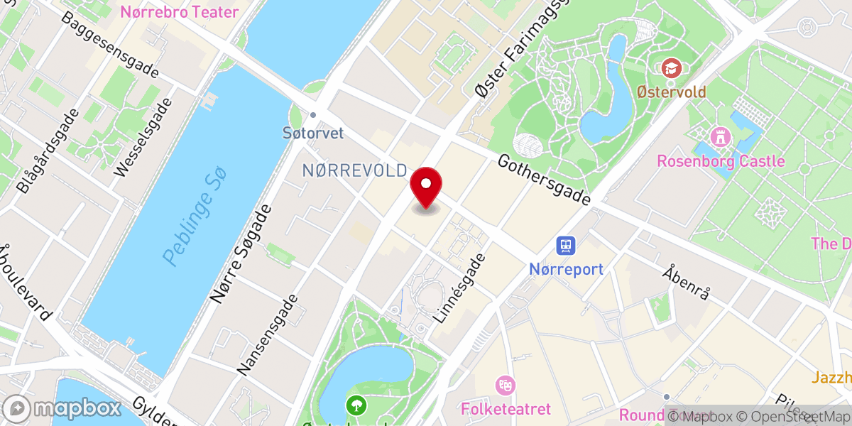 Map showing location of Nordisk-Kinesisk Kristen Kirke Fælleskab København