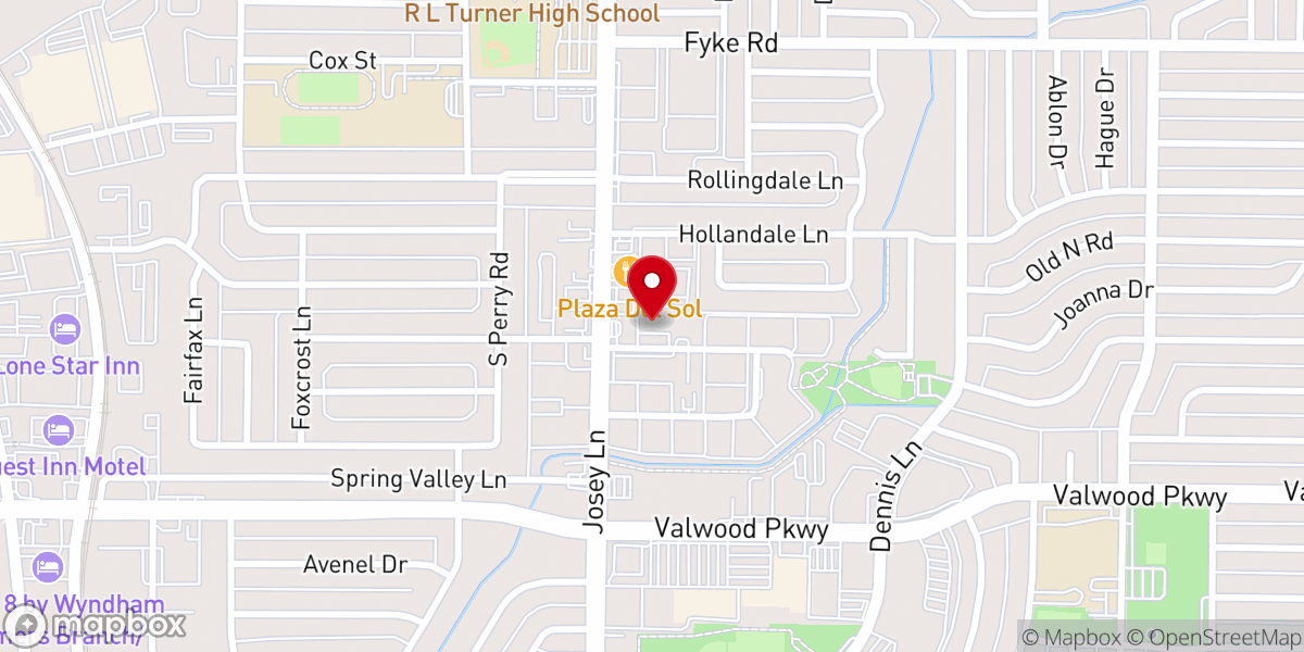 Map showing location of Iglesia Ciudad de Esperanza (Norte Dallas TX)