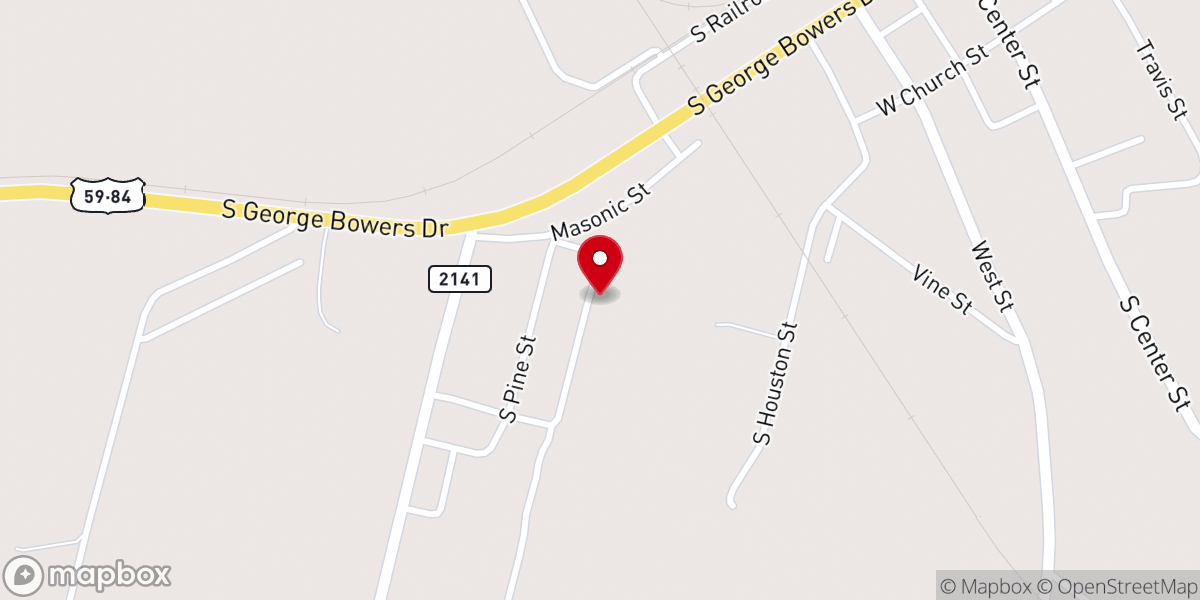 Map showing location of St John Missionary Baptist Church