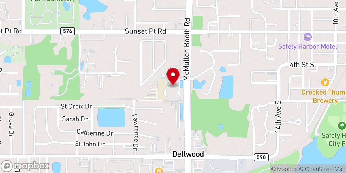 Map showing location of Countryside Christian Church - Clearwater Campus