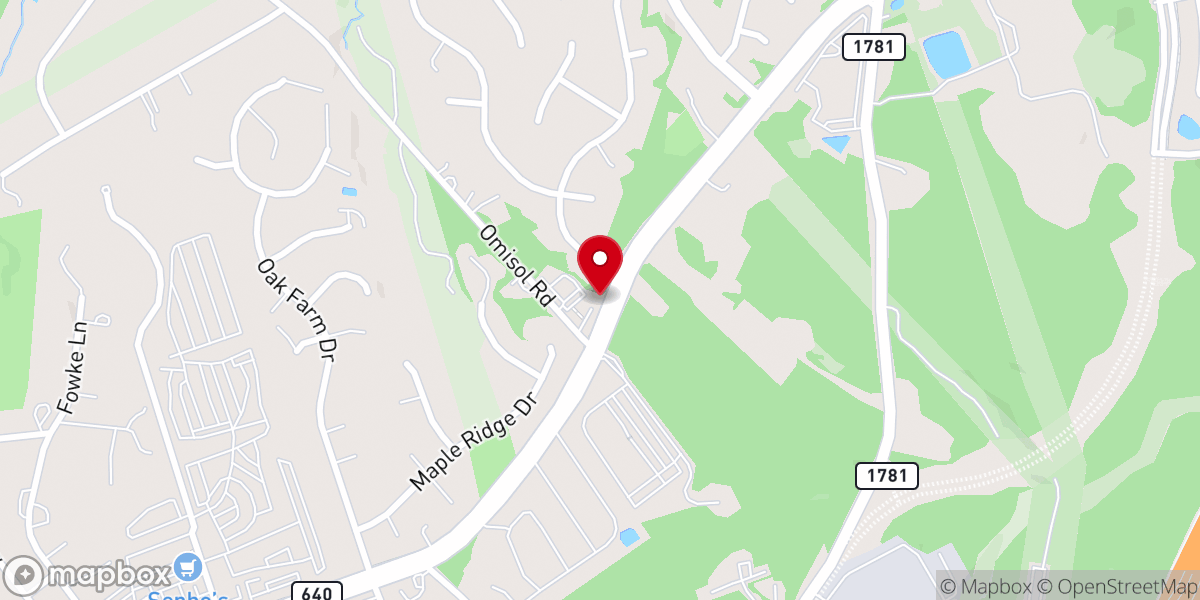 Map showing location of International Ethiopian Evangelical Church of Woodbridge
