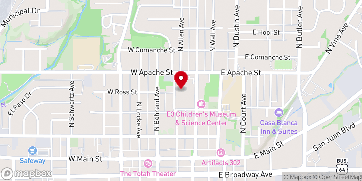 Map showing location of Sacred Heart Catholic School