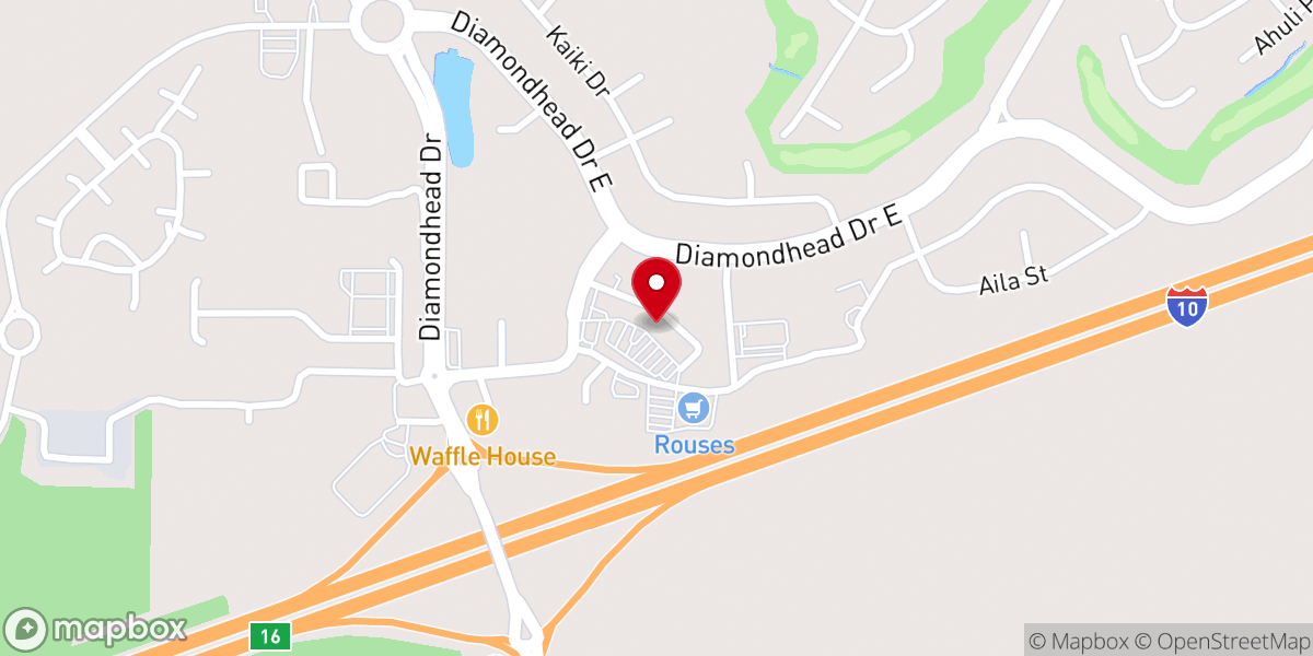 Map showing location of Diamondhead Plaza