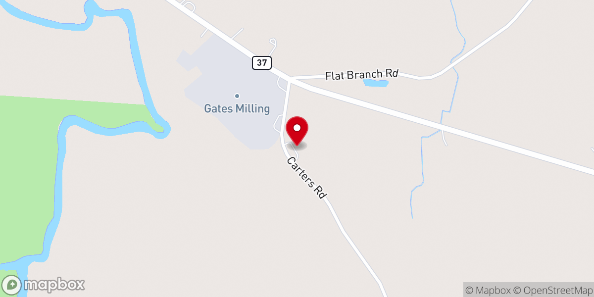 Map showing location of Gates Health and Rehab
