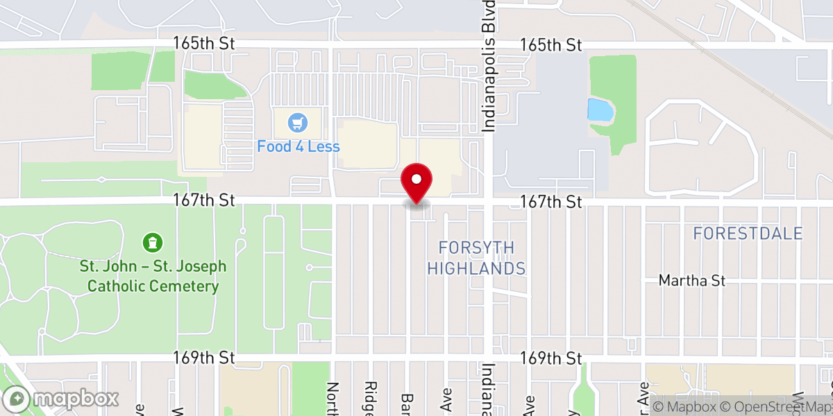 Map showing location of Hammond Christian Reformed Church