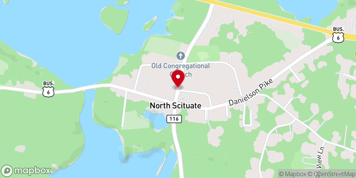 Map showing location of North Scituate
