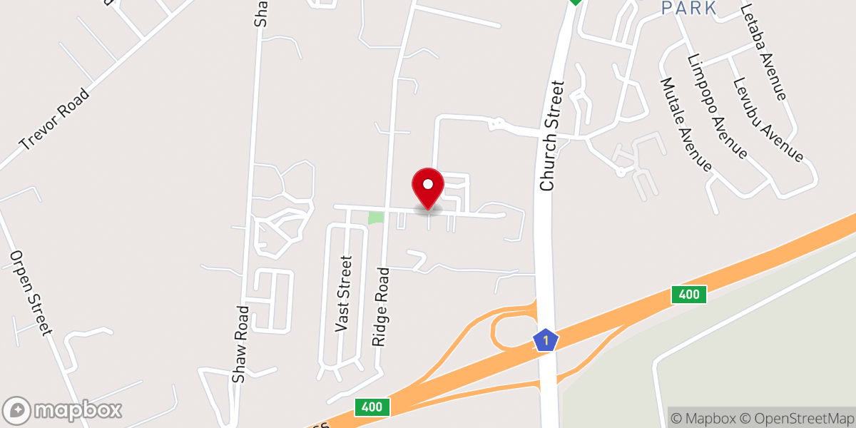 Map showing location of URCSA POLOKWANE CENTRAL