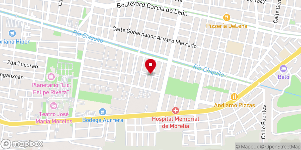 Map showing location of Parroquia de Corpus Christi