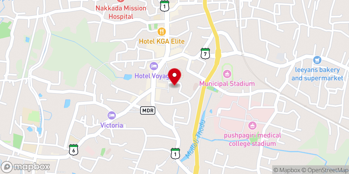 Map showing location of Mar Thoma Sabha Council Chamber