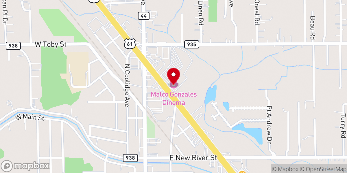 Map showing location of Malco Gonzales Cinema
