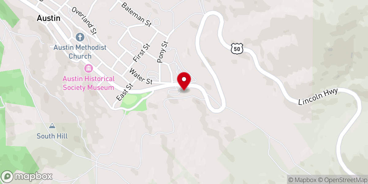 Map showing location of Pony Express RV Stop