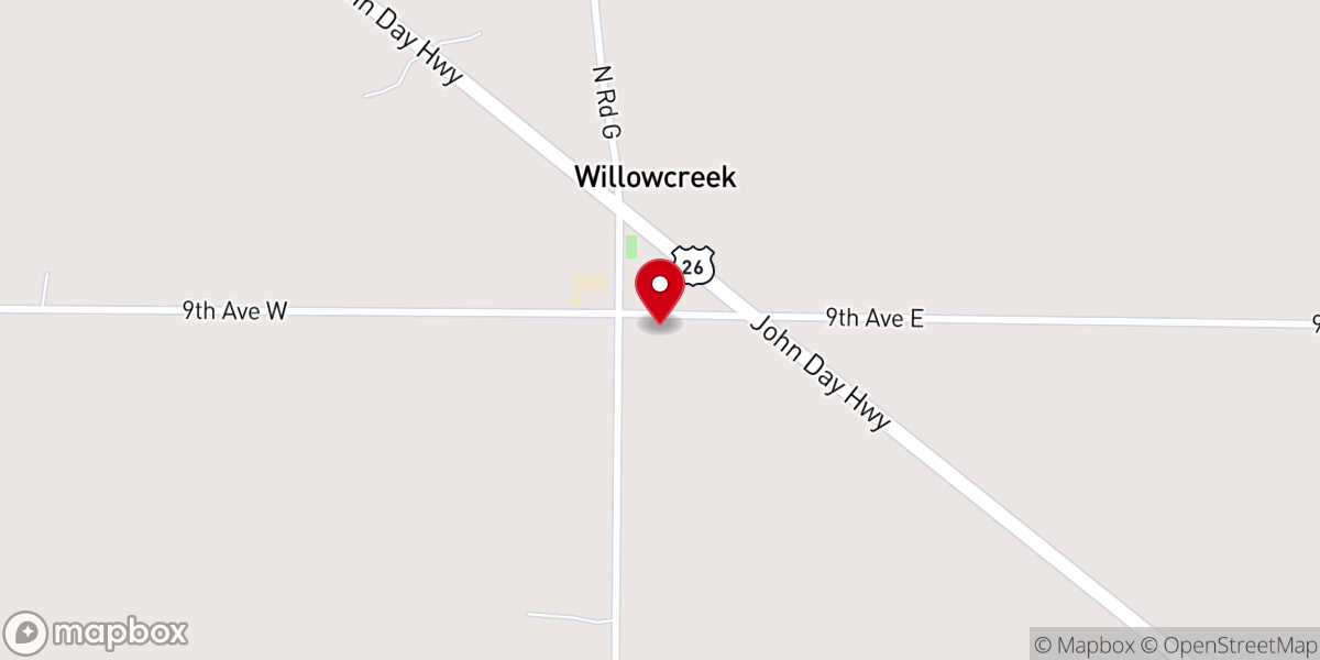 Map showing location of Willow Creek Community Church