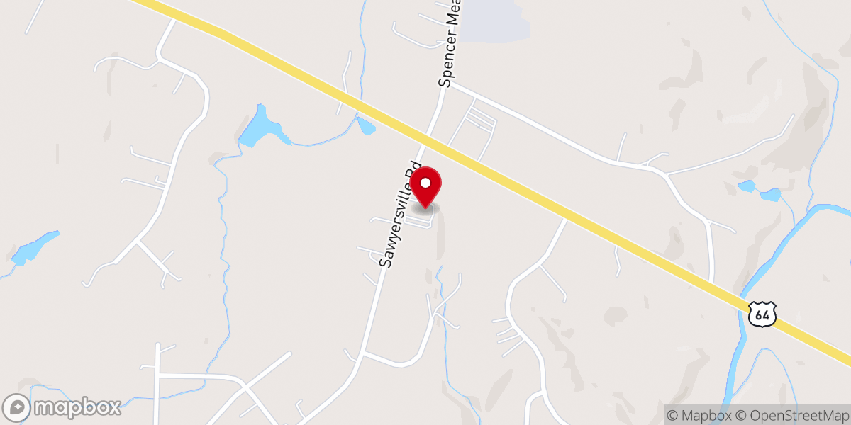 Map showing location of Sawyersville Wesleyan Church