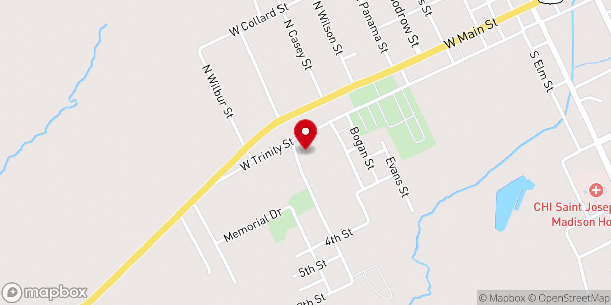 Map showing location of Shiloh Missionary Baptist Church