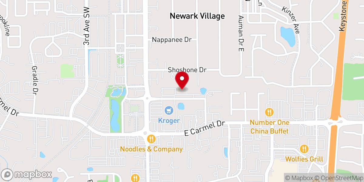 Map showing location of Christ Embassy, Carmel