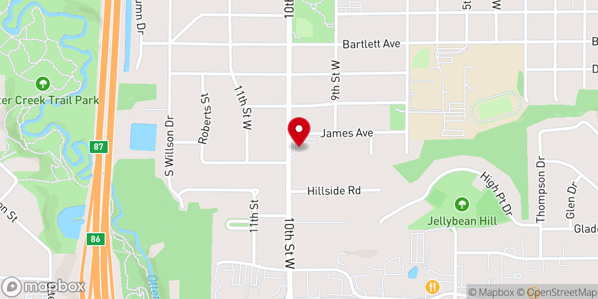 Map showing location of Chippewa Valley Seventh-day Adventist Church