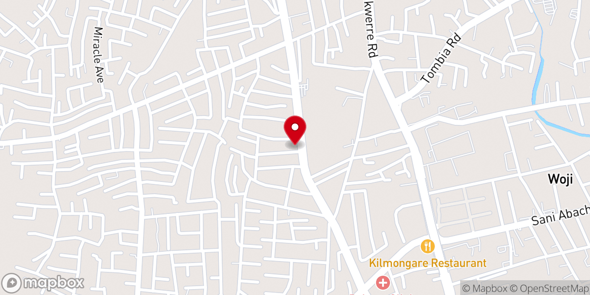 Map showing location of Blessed Baptist Church