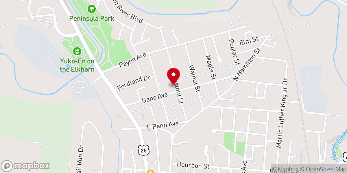 Map showing location of Victory Baptist Temple