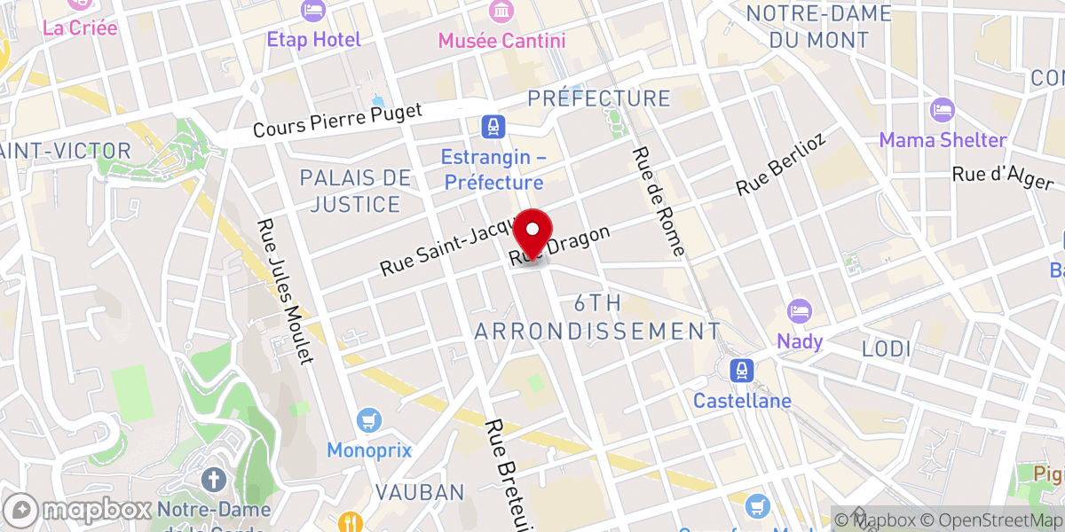 Map showing location of Saint Michel