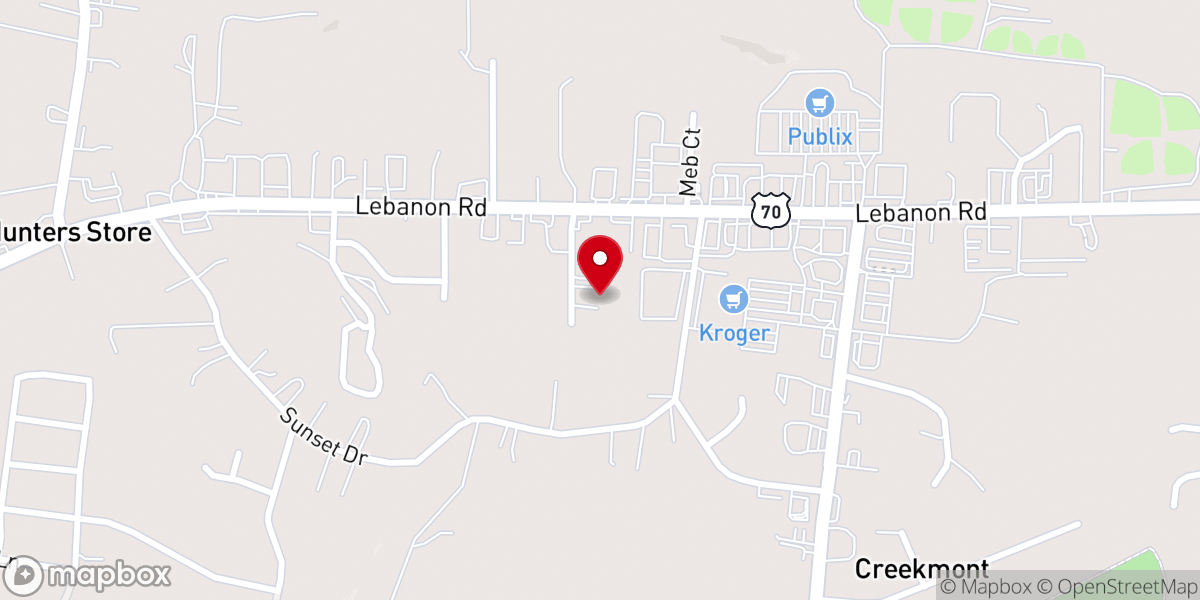 Map showing location of The Pointe Church
