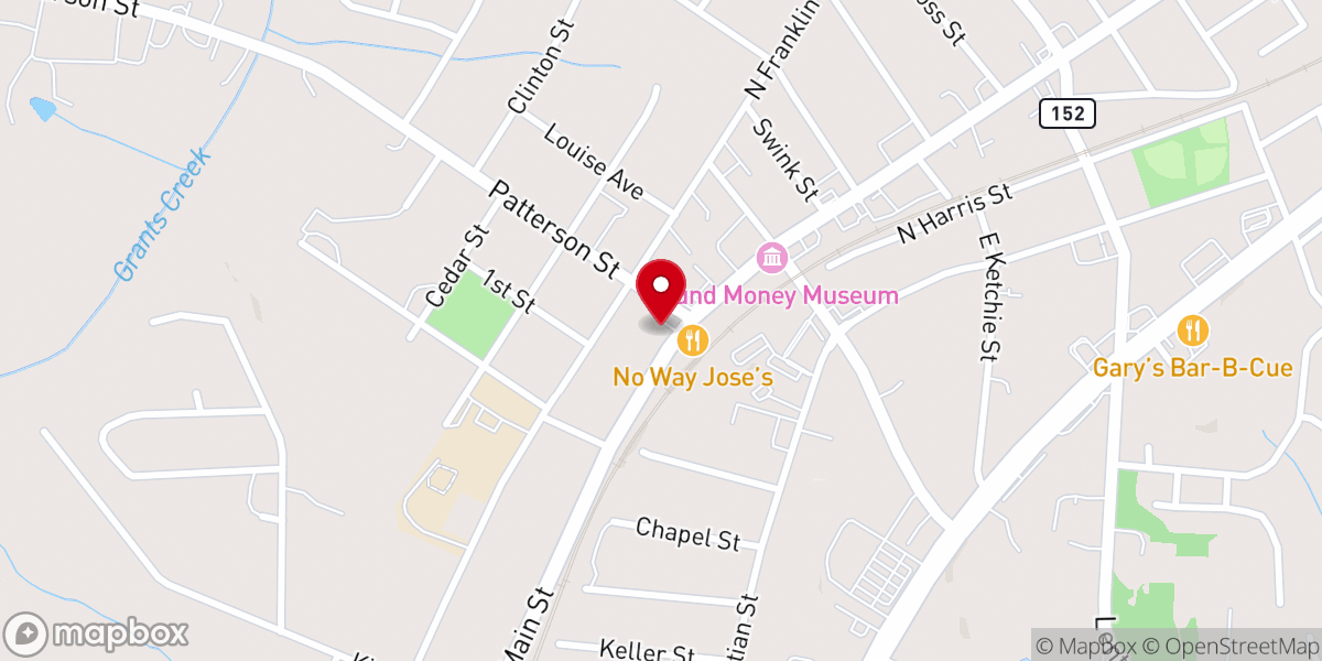Map showing location of Main Street Marketplace and Meeting Place